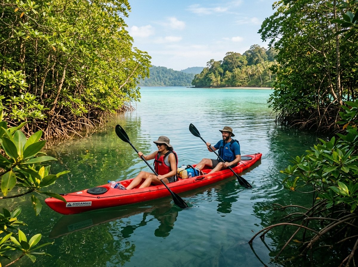 Kayaking in Andaman mangrove creeks